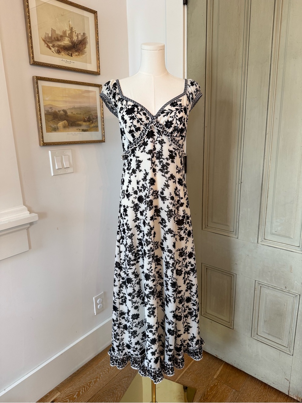 Black & White Floral Maxi NWT